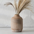 SIDUCAL Rustic Ceramic Vase - Modern Sand Glaze Pottery - Elegant Farmhouse Centerpiece for Living Room & Entryway
