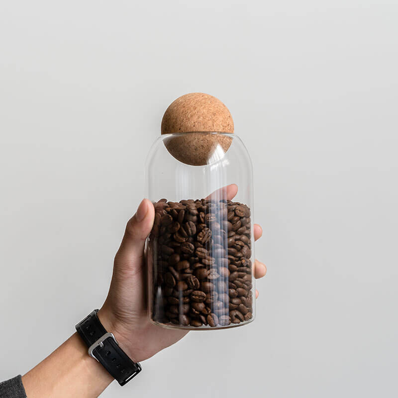 Set of 3 Minimalist Borosilicate Glass Food Storage Jars | 25oz Canisters with Bamboo Lids