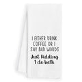 WFSM chic coffee bar towel made from soft and absorbent chenille fabric