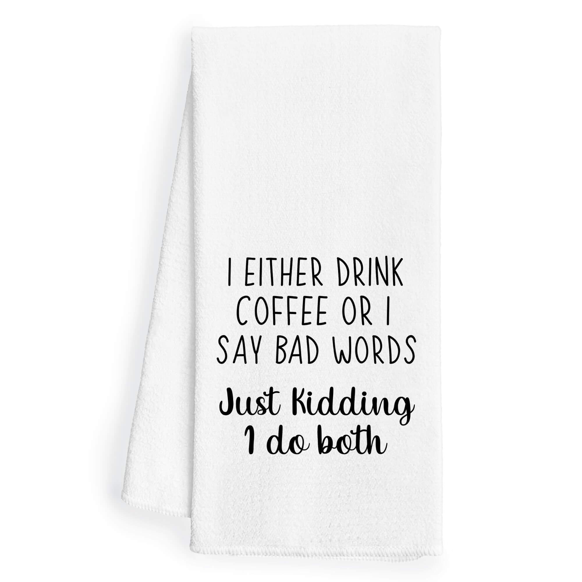 WFSM chic coffee bar towel made from soft and absorbent chenille fabric