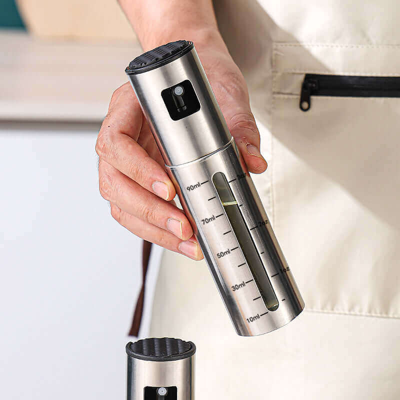 100ml Glass Oil Sprayer with Measurement Scale - Precision Mist Dispenser for Air Fryer, Cooking & Salads