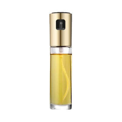 100ml Glass Oil & Vinegar Spray Bottle - Leak-Proof Mist Sprayer for Cooking, Salads & BBQ - Stainless Steel Cap