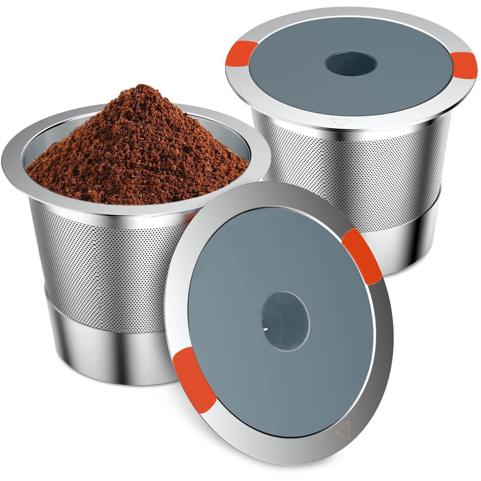 2-pack of EcoBrew reusable stainless steel K-cup filters for Keurig brewers