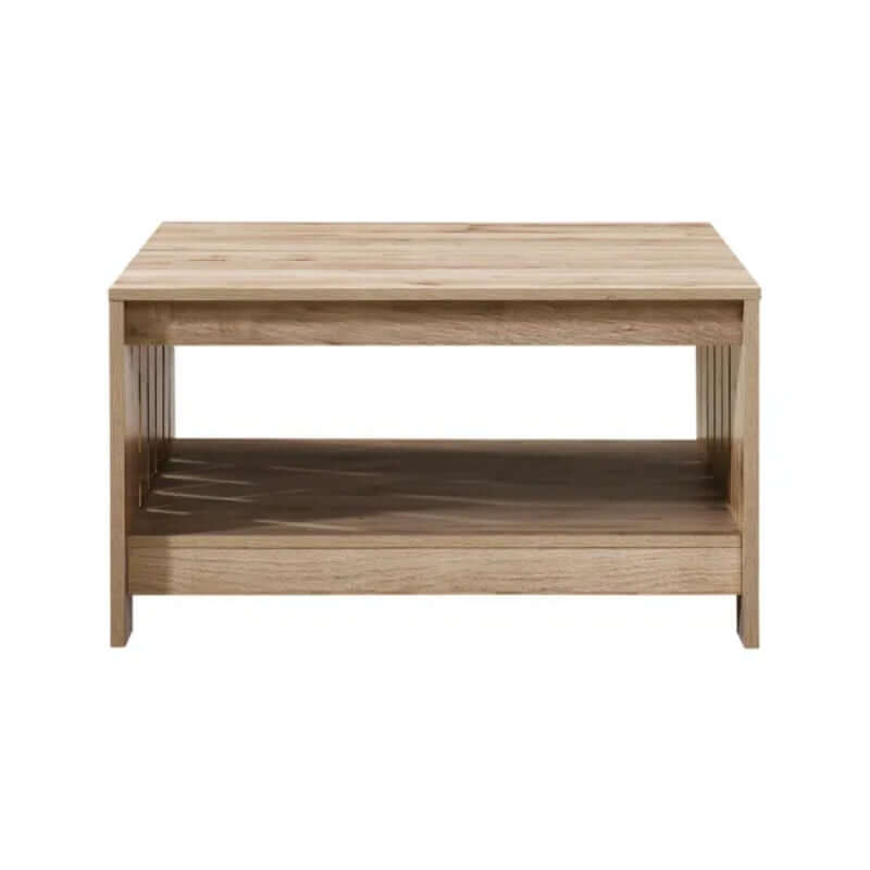 Black Oak Square Coffee Table – Modern Rustic Centerpiece – Durable Engineered Wood Living Room Table