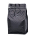 50-pack of FreshSeal matte black coffee storage pouches with built-in degassing valves and zippers.