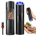 One-handed operation electric pepper mill with automatic gravity activation