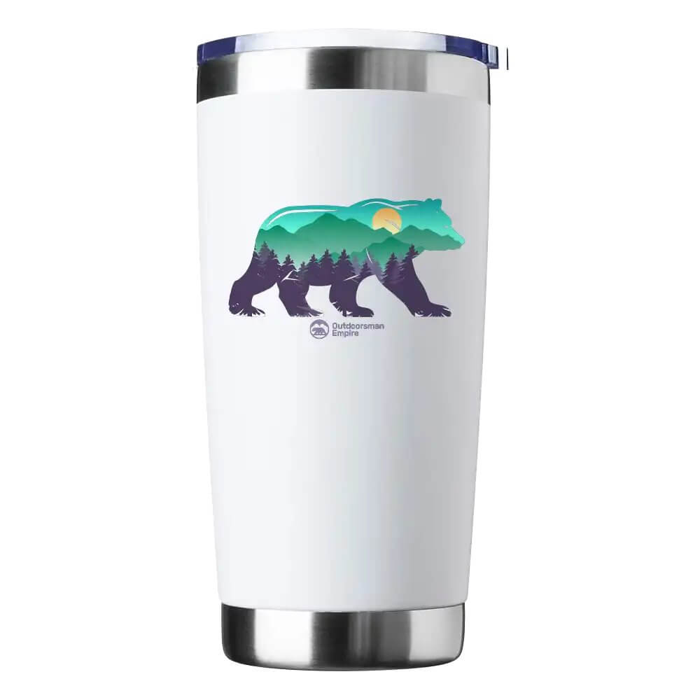 Bear 20oz Insulated Stainless Steel Tumbler - Vacuum Sealed Travel Mug with Splash-Proof Lid - Hot & Cold Beverage Cup
