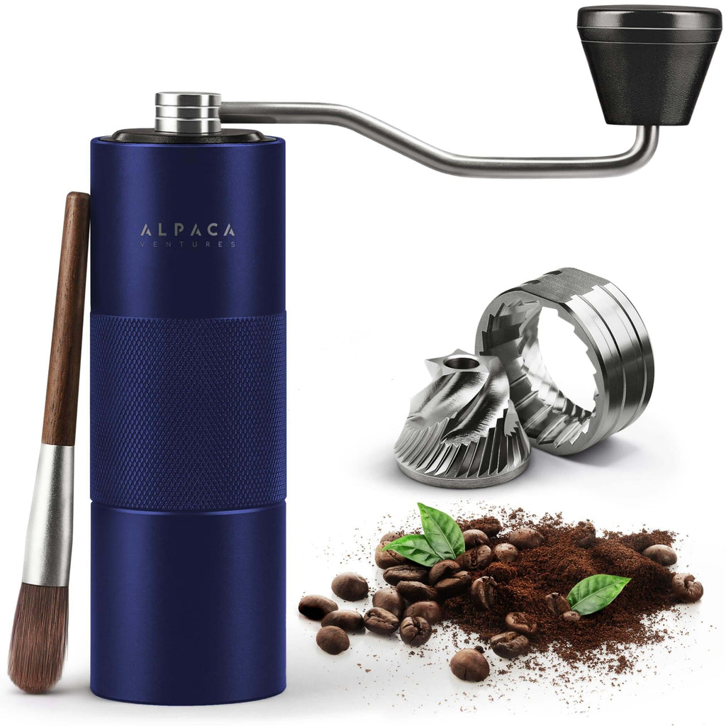 EasyGrind professional manual coffee grinder with 420 stainless steel conical burrs