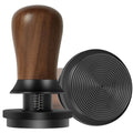 PUSEE 51mm calibrated espresso tamper with titanium-coated base and wood handle