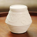 Handcrafted terracotta pillar candle holder base detail