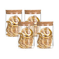 Set of 4 DNIENKGE 21oz circular glass storage jars with airtight lids