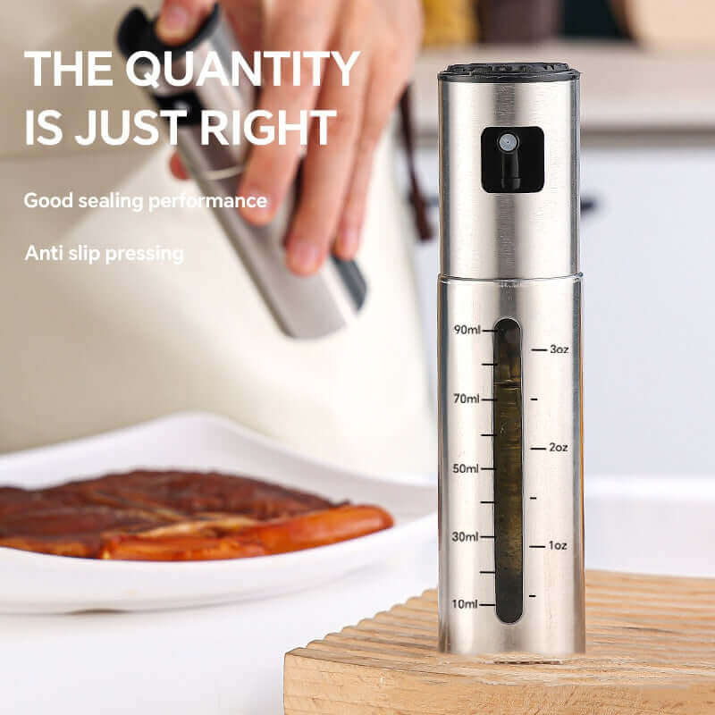 100ml Glass Oil Sprayer with Measurement Scale - Precision Mist Dispenser for Air Fryer, Cooking & Salads