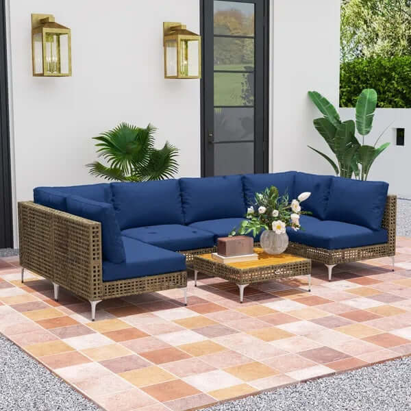 Thick 3.9 inch outdoor seat cushions with removable washable covers