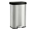 Large 21 Gallon (60L) Stainless Steel Garbage Can With Soft Close Lid & Foot Pedal, fingerprint-proof design.