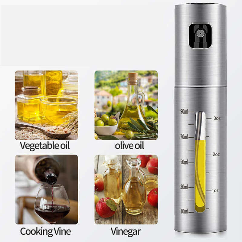 100ml Glass Oil Sprayer with Measurement Scale - Precision Mist Dispenser for Air Fryer, Cooking & Salads