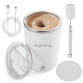 Orchme AutoStir 12oz self-stirring travel mug in white with magnetic mixing technology.