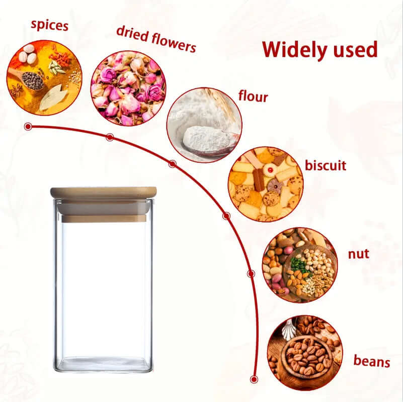 24-Piece Glass Spice Jars Set | 4oz Square Seasoning Containers with Airtight Bamboo Lids