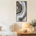 Large 20x40" abstract art featuring gold and black marble texture, perfect for modern home decor.
