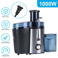 Powerful 1000W centrifugal juicer with 2 high speeds, safe to use, easy to clean, and anti-drip design.
