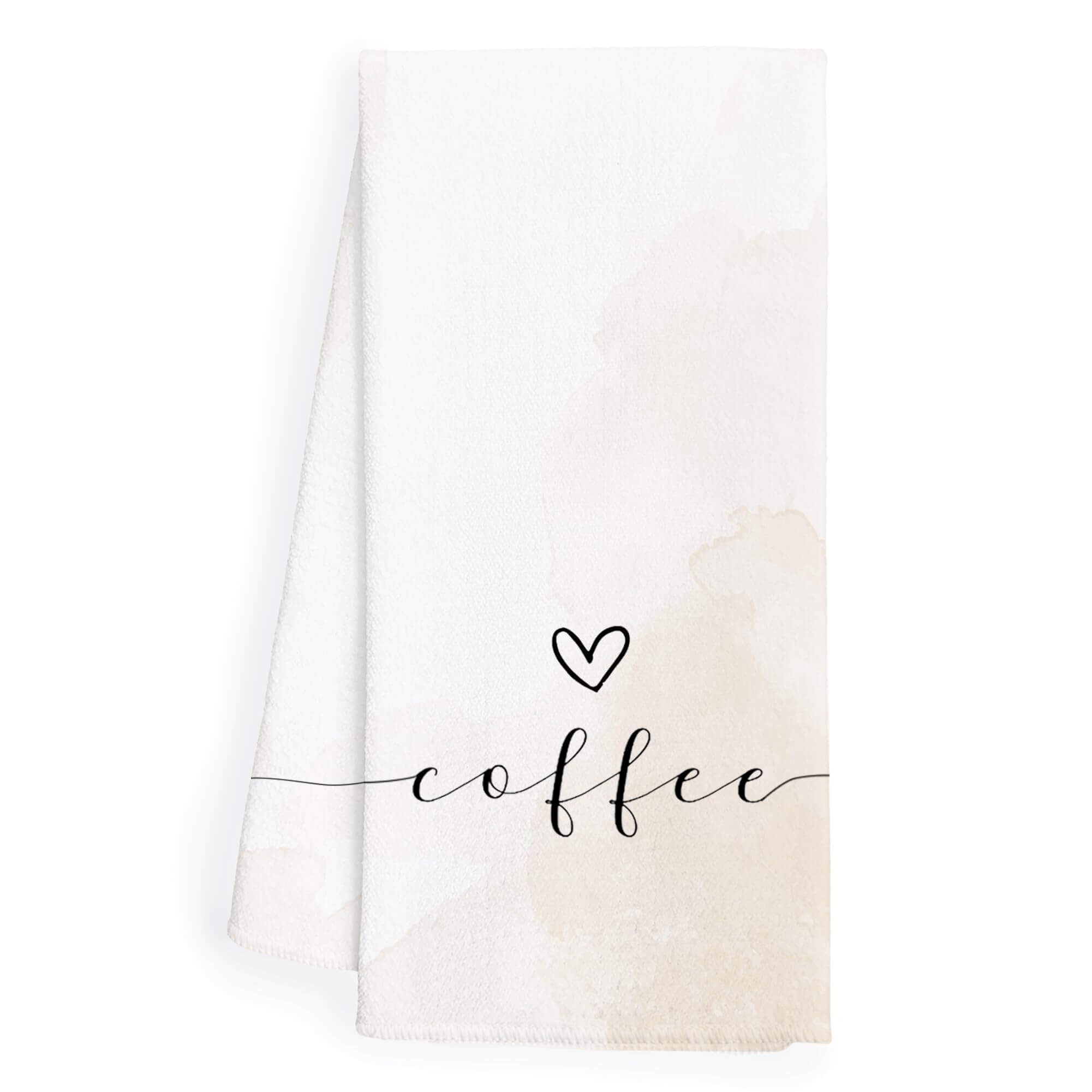 Ultra-soft chenille coffee kitchen towel with outstanding absorbency in classic coffee color