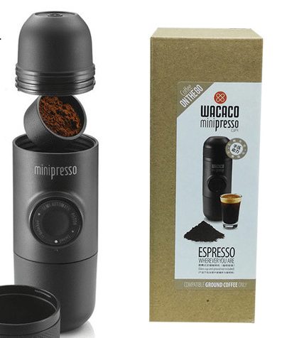 WACACO Minipresso GR Portable Espresso Machine - Hand Powered Manual Coffee Maker - Lightweight Travel Espresso Device